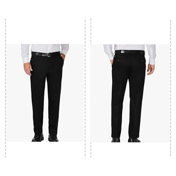 Haggar Men's Work To Weekend No Iron Flat Front Pant - Picture 1 of 5